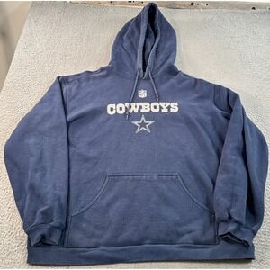 Reebok Dallas Cowboys Hoodie Mens XL Blue NFL Football Sport Pullover Sweatshirt